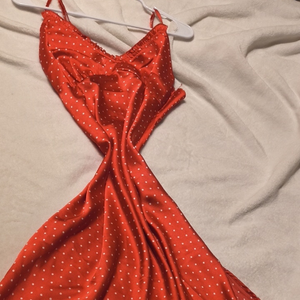 Red Polka Dot Maxi Dress